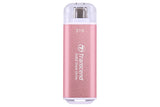 Transcend TS2TESD300P ekstern solid state driver 2 TB USB Type-C Lyserød