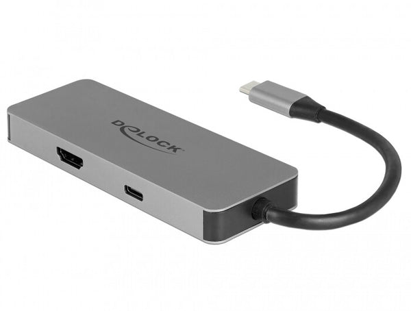 DeLOCK 87743 dockingstation USB 3.2 Gen 1 (3.1 Gen 1) Type-C Grå