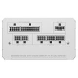 Corsair RM Series RM850e enhed til strømforsyning 850 W 24-pin ATX ATX Hvid