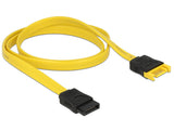 DeLOCK 0.7m 2xSATAIII SATA-kabel 0,7 m SATA 7-pin Sort, Gul