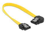 DeLOCK 83958 SATA-kabel 0,2 m SATA 7-pin Sort, Gul
