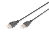 Digitus AK-300202-018-S USB-kabel USB 2.0 1,8 m USB A 0,48 Gbit/sek. Sort