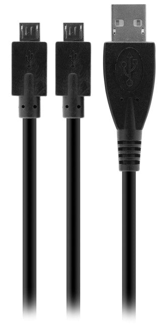 Venom VS2794 USB-kabel USB 2.0 USB A 2 x Micro-USB B Sort