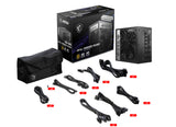 MSI MPG A1000G PCIE5 enhed til strømforsyning 1000 W 20+4 pin ATX ATX Sort