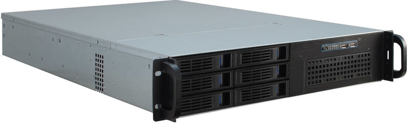 Inter-Tech IPC 2U-2406 Stativ Sort, Sølv