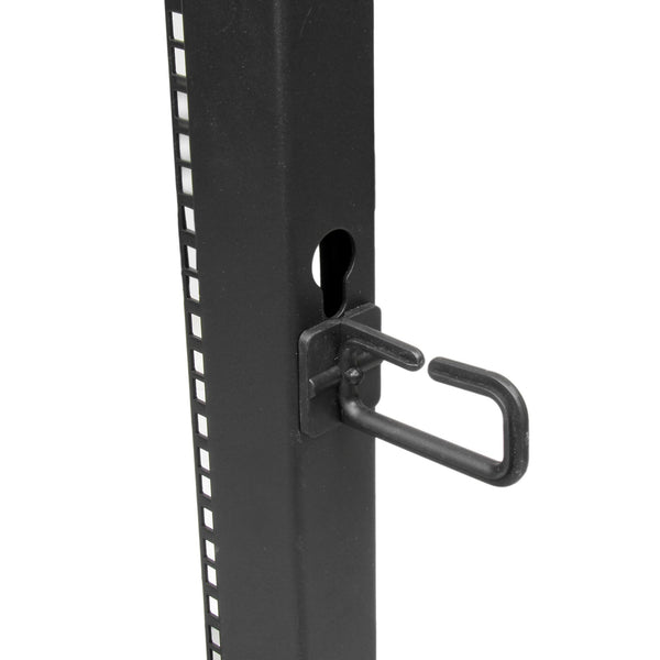StarTech.com 4POSTRACK25U stativ 25U Fritstående reol Sort