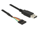 DeLOCK 1.8m USB2.0-A/TTL 6-p USB-kabel 1,8 m USB A Sort
