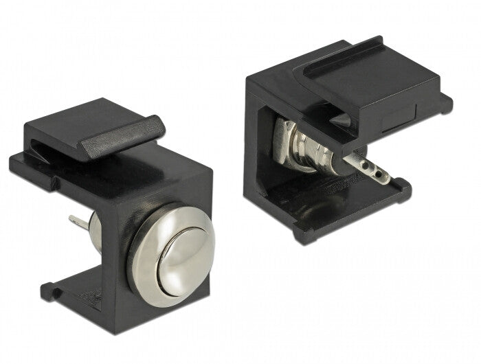 DeLOCK 86402 kabelsamler Keystone LED Sort, Rustfrit stål