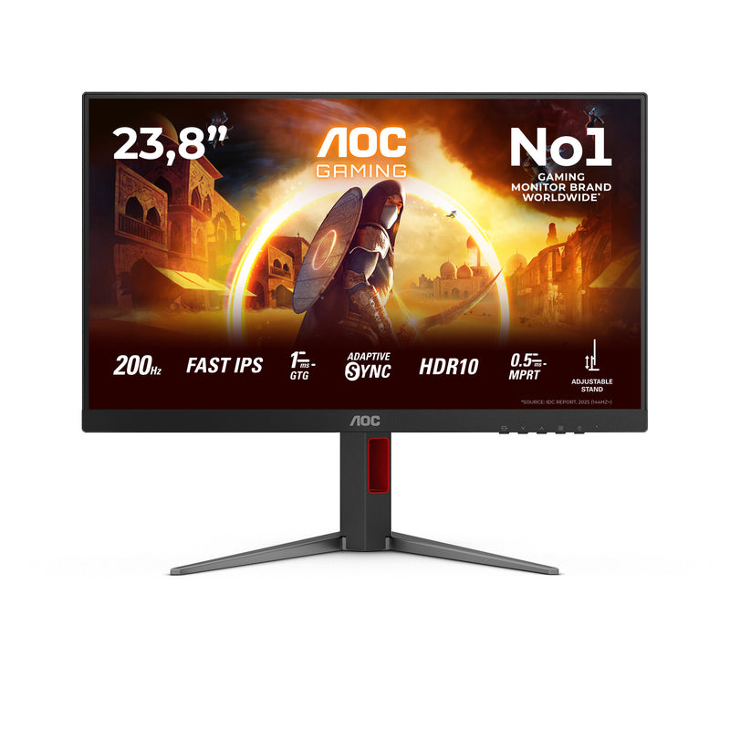 AOC G4 24G4HA computerskærm 60,5 cm (23.8") 1920 x 1080 pixel Fuld HD LED Sort, Rød