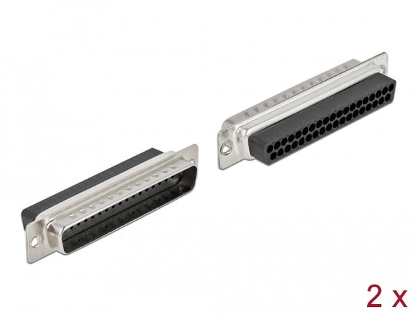 DeLOCK 66711 kabelsamler D-Sub 37 Pin Sort, Sølv