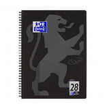 Oxford 400121610 blok og notesblok A4+ 160 ark Sort, Grå