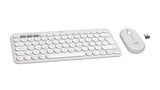 Logitech 920-012240 tastatur Mus inkluderet Universel RF trådløs + Bluetooth QWERTY US International Hvid