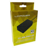LC-Power LC-NB-PRO-65 strømadapter og vekselret Indendørs 65 W Sort