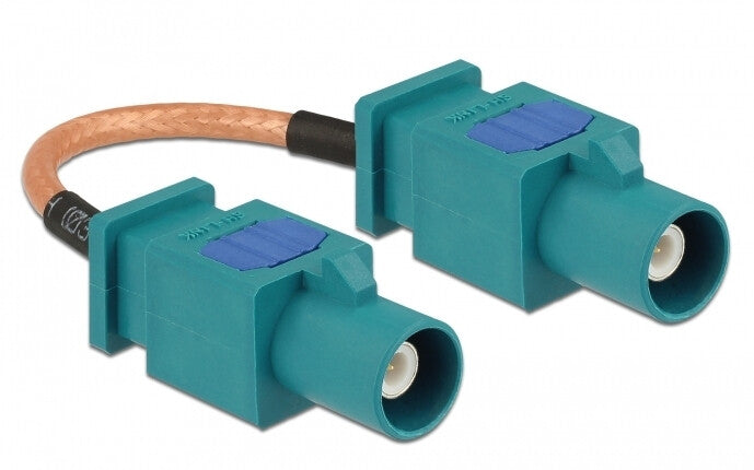 DeLOCK 89663 koaxial kabel RG-316 0,1 m FAKRA Z Brun, Grøn