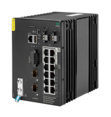 HPE Aruba Networking CX 4100i 12p 1GbE 8p Class4 PoE and 4p Class6 PoE 2p SFP+ DIN Mount Switch Administreret L2 Gigabit Ethernet (10/100/1000) Strøm over Ethernet (PoE) 4U Sort