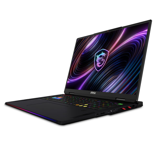 MSI Raider 18 Max HX A2WJ-1074 Intel Core Ultra 9 290HX Plus Laptop 45,7 cm (18") WQUXGA 64 GB DDR5-SDRAM 2 TB SSD NVIDIA GeForce RTX 5090 Wi-Fi 7 (802.11be) Windows 11 Home Sort Tysk