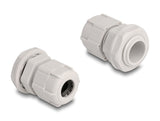 DeLOCK 60654 kabelforskruning Grå Plast 10 stk