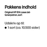 HP Original 81A LaserJet-tonerpatron, sort
