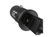 Green Cell GC CADM-GC-38AC - USB-Ladegeraet 38 W 1x USB-C USB-A schwarz Lommelygte, GPS, Hovedtelefoner, Mobiltelefon, Navigator, Andet, Bærbar højttaler, Strømbank, Smartphone, SmartWatch, Tablet, Universel Sort Cigartænder Hurtig opladning Automatisk, I