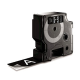 DYMO Originale D1-etiketter | 24 mm x 7 m rulle | Hvid tekst på sort | Selvklæbende etiketter til LabelManager etiketprintere