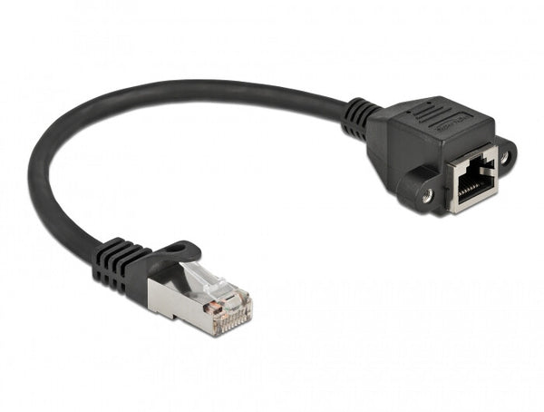 DeLOCK 86998 netværkskabel Sort 0,25 m Cat6a S/FTP (S-STP)