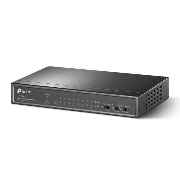 TP-Link TL-SF1009P netværksswitch Ikke administreret Fast Ethernet (10/100) Strøm over Ethernet (PoE) Sort