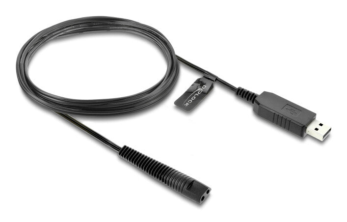DeLOCK 90980 el-ledning Sort 1 m USB A 2-polet