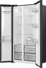 Hisense RS5P528STFE side-by-side køle-fryseskab Fritstående 528 L Sort