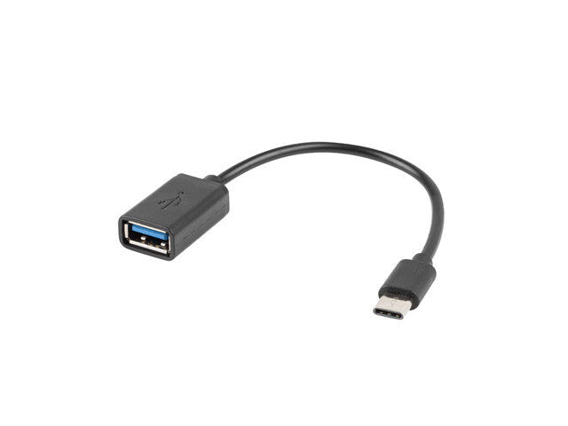 Lanberg AD-OTG-UC-01 USB-kabel USB 2.0 0,15 m USB A USB C 0,48 Gbit/sek. Sort