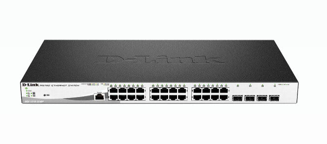 D-Link DGS-1210-28MP/E netværksswitch Administreret L2 Gigabit Ethernet (10/100/1000) Strøm over Ethernet (PoE) 1U Sort, Grå