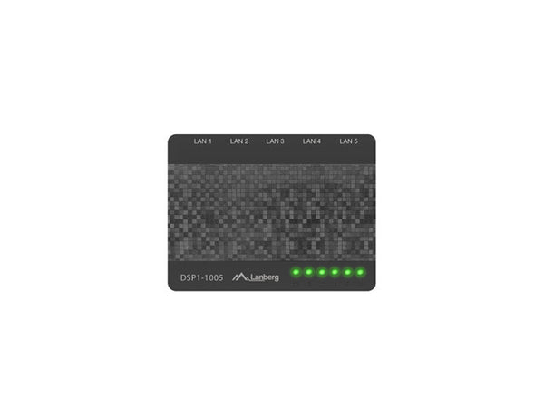 Lanberg DSP1-1005 netværksswitch Ikke administreret Gigabit Ethernet (10/100/1000) Sort, Grå