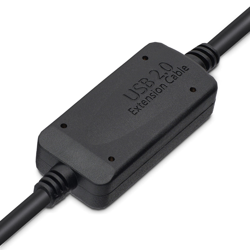 StarTech.com 15m USB 2.0, M/M USB-kabel USB A USB B 0,48 Gbit/sek. Aluminium, Sort