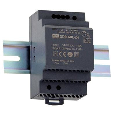 MEAN WELL DDR-60G-5 strømadapter og vekselret 60 W
