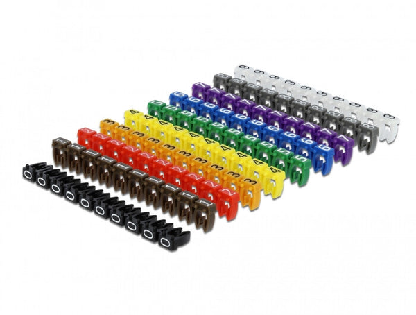 DeLOCK 18304 kabelholder Forskellige farver 100 stk