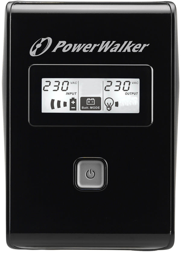 PowerWalker VI 650 LCD UPS-enhed 0,65 kVA 360 W 2 AC stikkontakt(er)