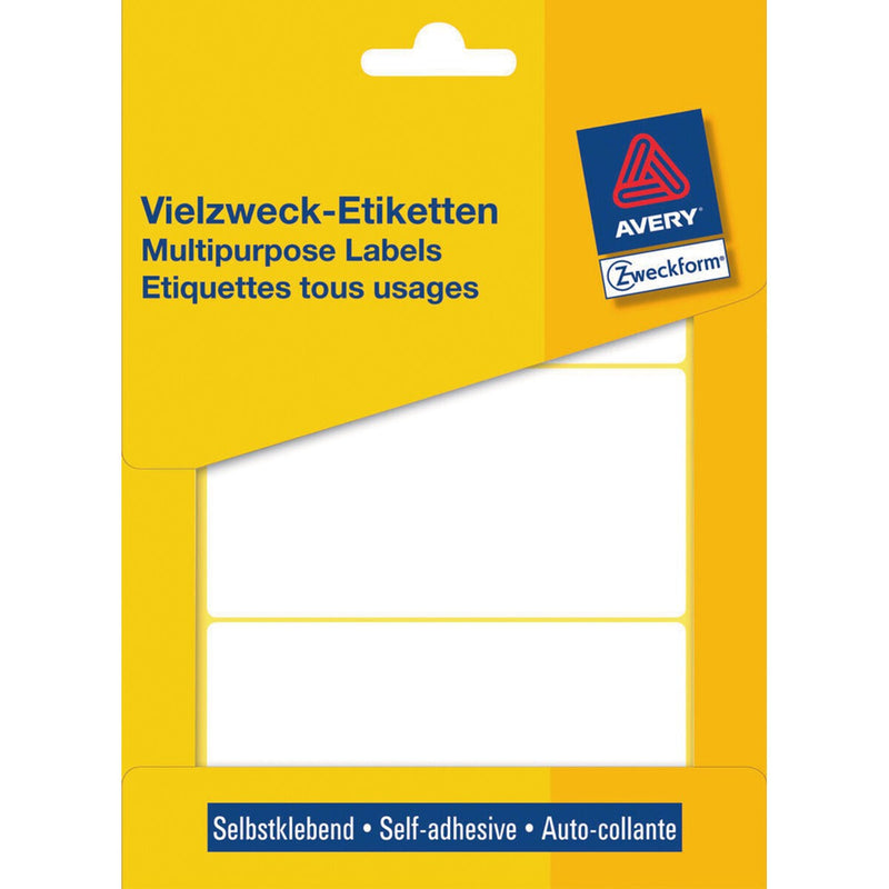 Avery 3331 selvklæbende etiket Afrundet rektangel Hvid 84 stk