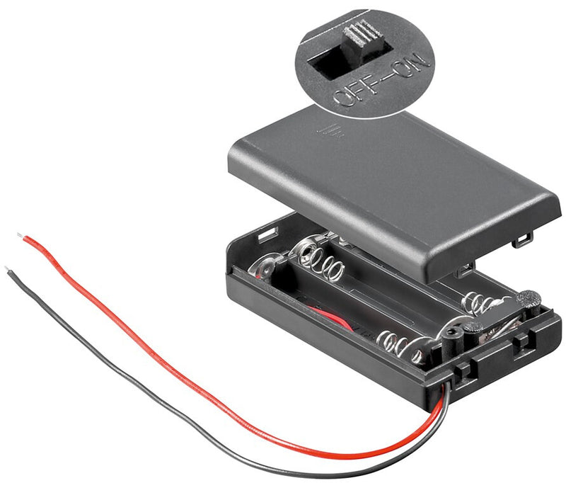 Goobay 48143 batteriholder og tryklås 3 AAA
