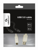 Gembird CCP-USB3-AMCM-W-0.1M USB-kabel USB 3.2 Gen 1 (3.1 Gen 1) 0,1 m USB C USB A 36 W Hvid