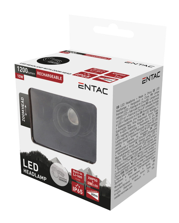 Entac EHL-ZH-10W-R lommelygte Grå Hovedbånd lommelygte LED