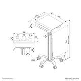 Neomounts MED-M050 skærmbeslag og -stativer 45,7 cm (18") Gulv Hvid