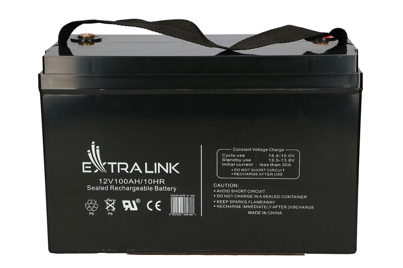 Extralink AKUMULATOR BATTERY ACCUMULATOR AGM 12V 100AH - Batterie Blybatterier (VRLA) 100 At