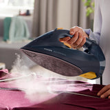 Philips 7000 series DST7060/20 strygejern Dampstrygejern SteamGlide Elite-strygesål 3000 W Blå, Gul