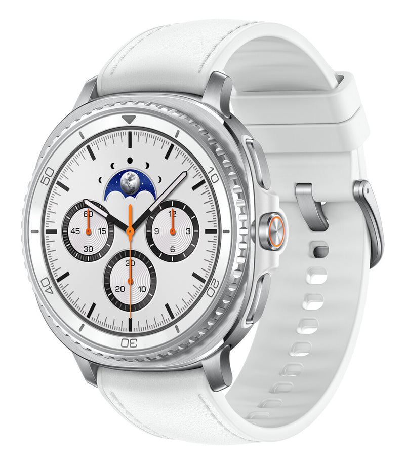 Samsung Galaxy Watch 8 Classic 3,3 cm (1.3") AMOLED 46 mm Digital 438 x 438 pixel Berøringsskærm Sølv Wi-Fi GPS (satellit)