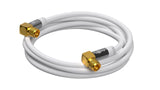 Goobay 70485 koaxial kabel 5 m F Hvid