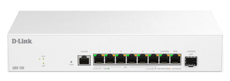 D-Link DBR-700 kabelforbundet router 2.5 Gigabit Ethernet Hvid