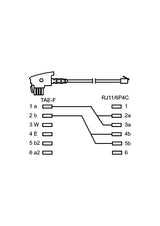 Goobay 68537 telefonkabel 10 m Sort