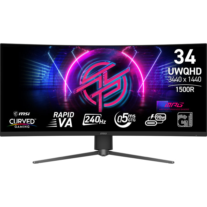 MSI MPG 346CQRF X24 computerskærm 86,4 cm (34") 3440 x 1440 pixel UltraWide Quad HD Sort