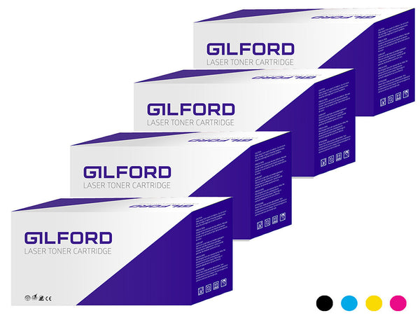 Gilford C406S/ELS#KIT tonerpatron 1 stk Kompatibel Sort, Blå, Magenta, Gul