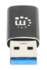 Manhattan 153980 kabel kønsskifter USB A USB C Sort