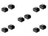 DeLOCK 86470 dækning af sokkel RJ-45 Sort 10 stk